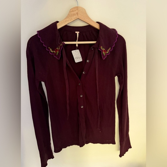 Juniper long sleeve cardi NWOT vintage grape - Picture 4 of 6